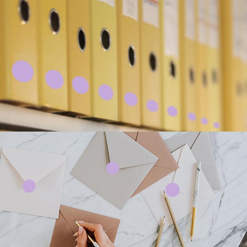 starboling 800Pcs 1 Inch Light Purple Round Color Coding,Dot Stickers Labels,Can Writing for Office,Student Classroom and Other Scenarios - Image 5